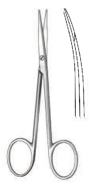 Reynolds surgical scissors, curve - length = 11 cm / 4-3 / 4 "