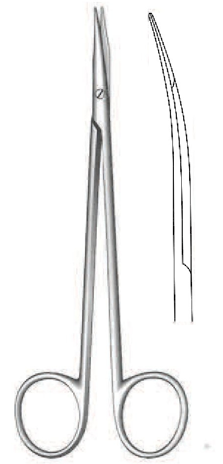 Tijera de disección Reynolds, curva - longitud = 15 cm / 6"