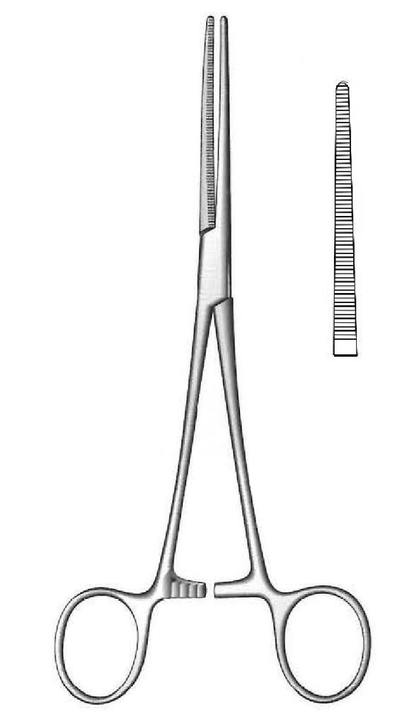 Pinza para arteria de Rochester-Pean, delicado, recta - longitud = 26 cm / 10-1/2"