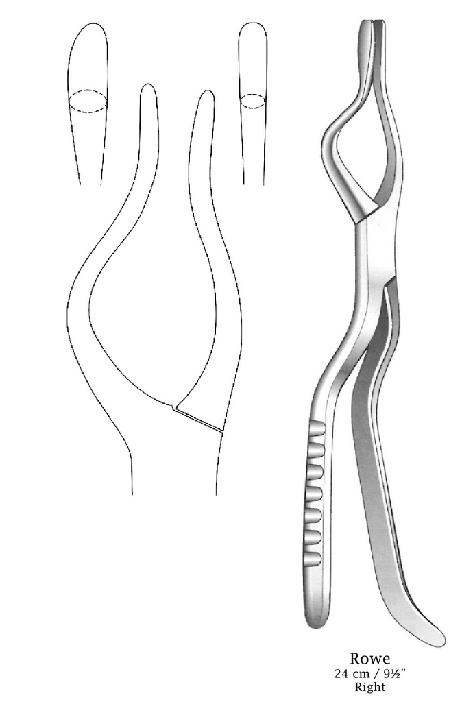Rowe Disimpaction Forceps, Right Tip, Left Hand, Figure 1