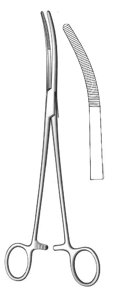 Pinza para disección y ligadura de Rumel, figura 1