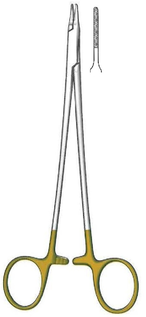 Porta agujas Ryder-Vascular, TC Gold - longitud = 26 cm / 10-1/4"