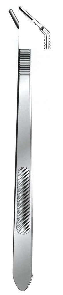Scalpel handle, angled
