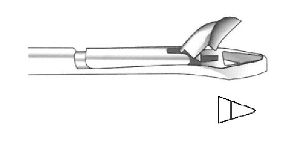 Pinza para biopsia uterina de Schumacher con mango