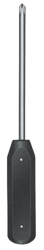 Destornillador estriado con mango de ferrozell - longitud = 17 cm / 6-3/4"