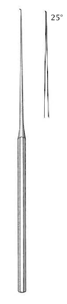 Micro gancho para oído Shambaugh - punta = 0.6 mm, ángulo = 25°