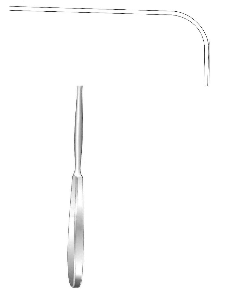 Retractor abdominal Simon, hoja = 115 x 27 mm