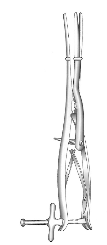 SIMS uterine dilator clamp