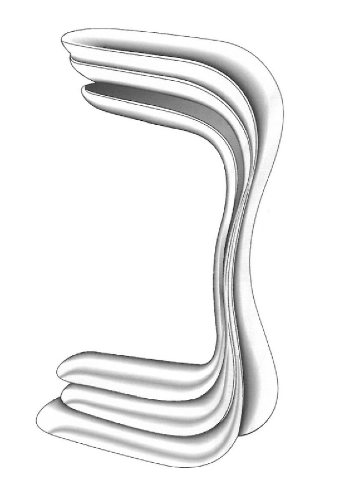 Espéculo vaginal de Sims - valva = 65 x 25 mm, 75 x 30 mm