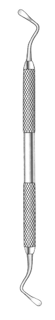 Cureta para elevación de seno, punta = 3.1/3.1 mm - longitud = 15 cm / 6"