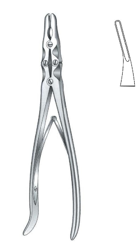 Pinza para laminectomía Smith-Peterson, curva