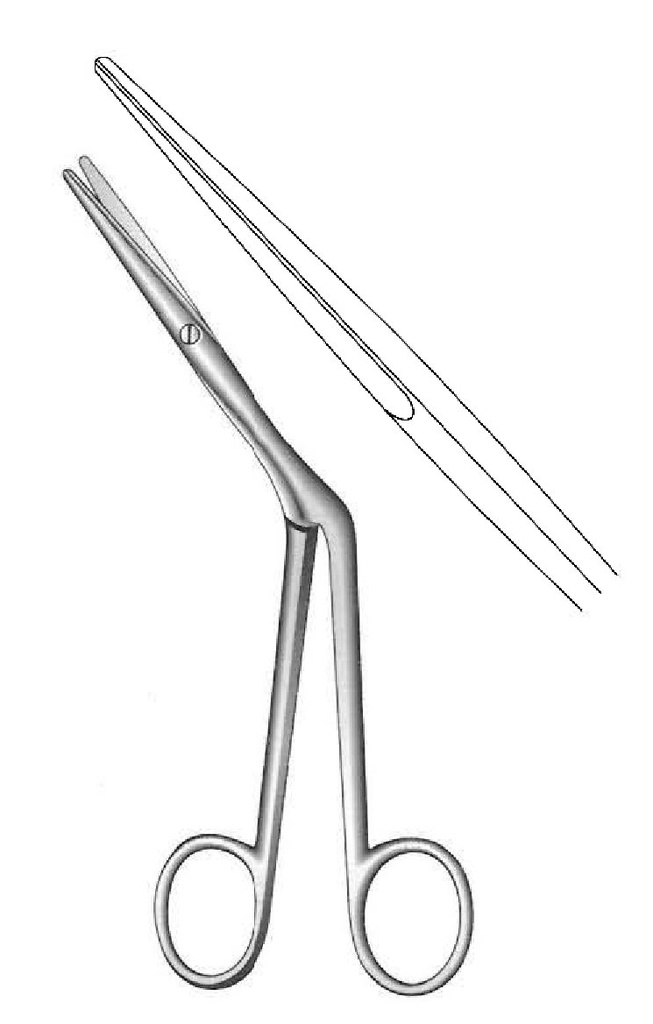 Heymann nasal scissors - length = 18 cm / 7 "