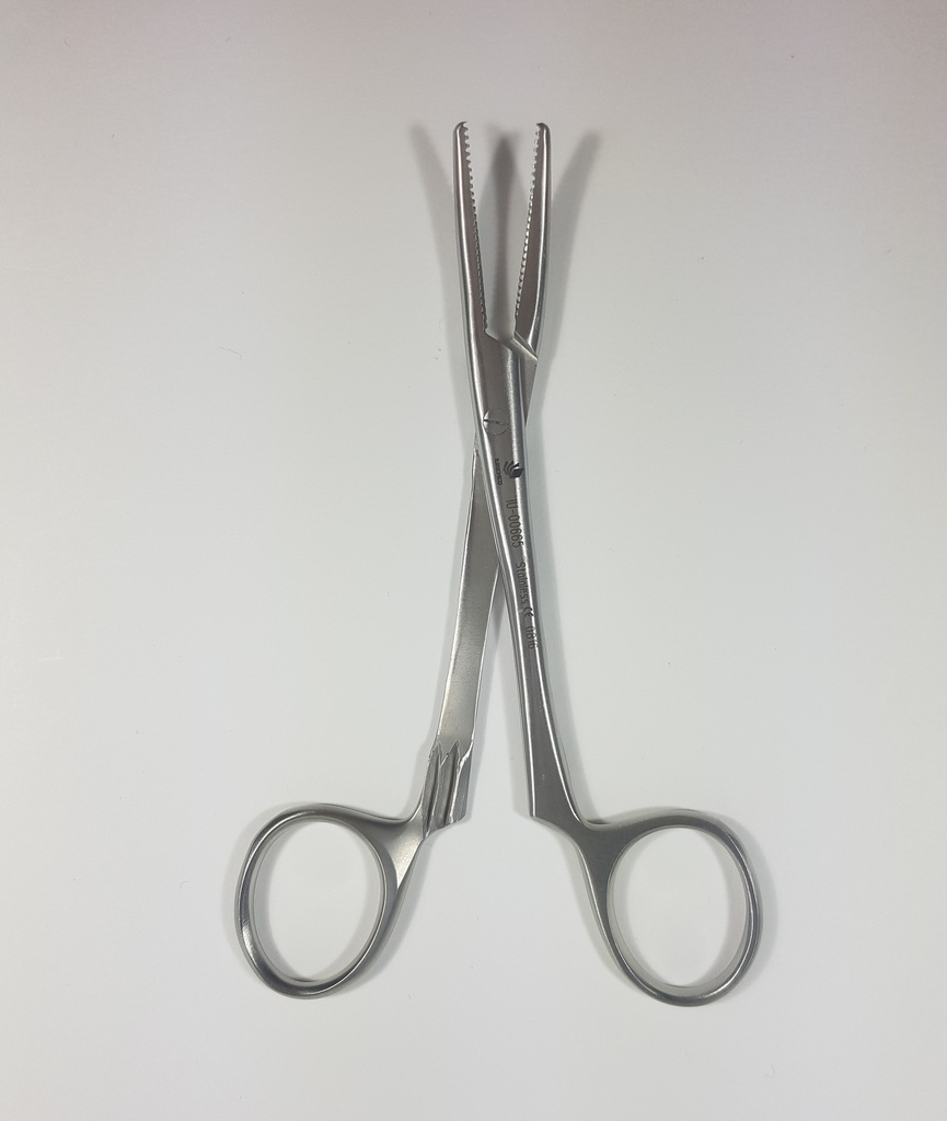 Pinza para arteria Spencer Wells con tornillo, curva - longitud = 12.5 cm / 5"