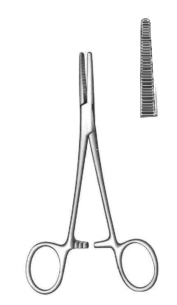 Pinza para arteria Spencer Wells, recta - longitud = 23 cm / 9"
