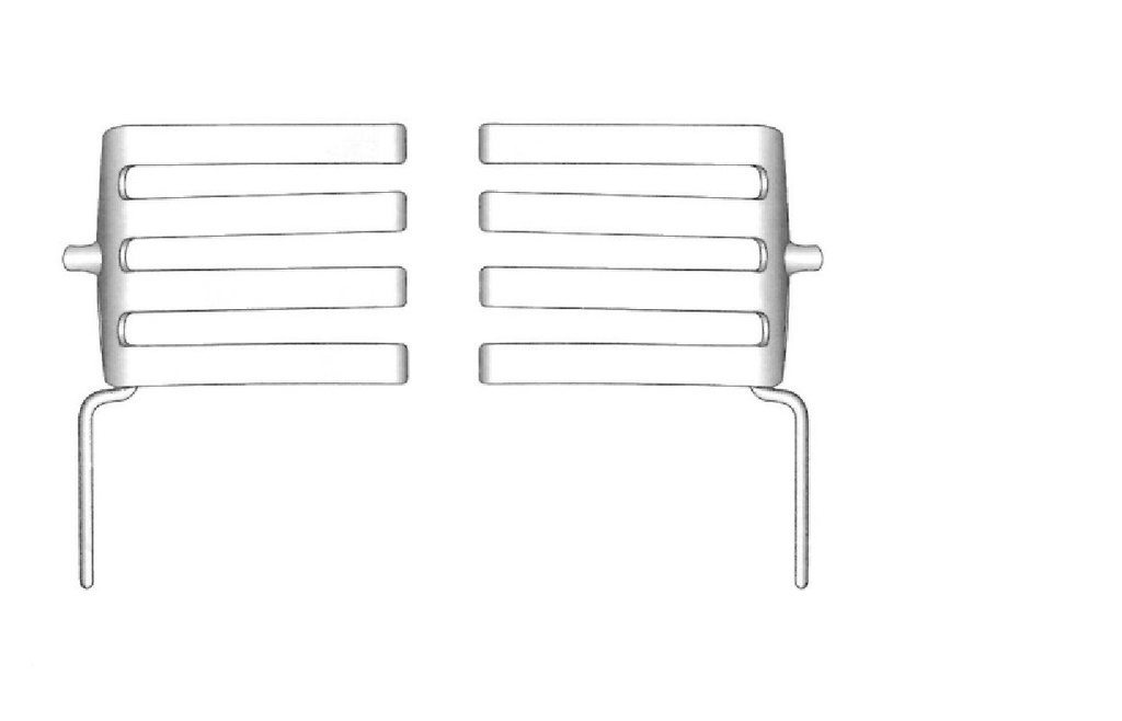 Retractor perineal St-Marks - valva = 80 x 70 mm