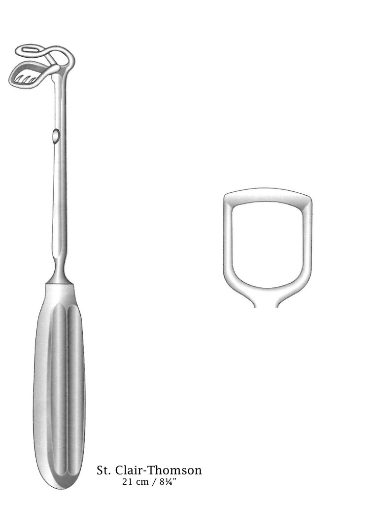 Cureta para adenoides de St. Clair-Thompson, ancho = 17 mm