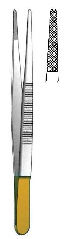 Pinza para disección estándar, TC Gold - longitud = 20 cm / 8"