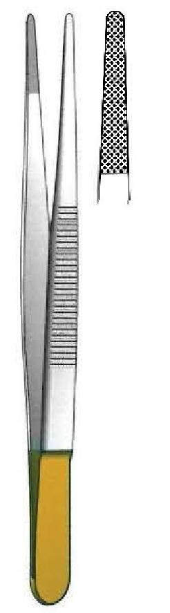 Standard dissection clamp, GOLD TC - Length = 25 cm / 10 "
