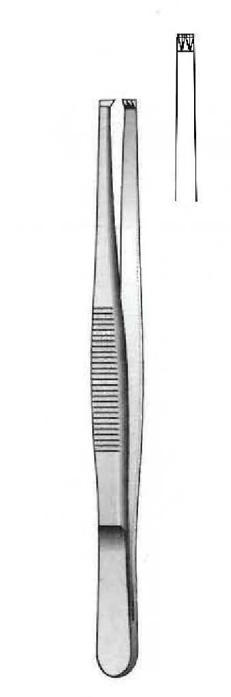 Pinza para disección estándar, dientes = 2:3 - longitud = 11.5 cm / 4-1/2"