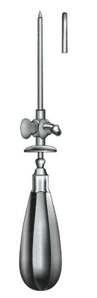 Standard trocar with a key of Ospiotion, diameter = 5 mm