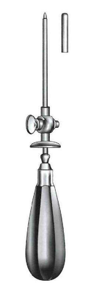 Trocar estándar con llave de paso, diámetro = 3 mm