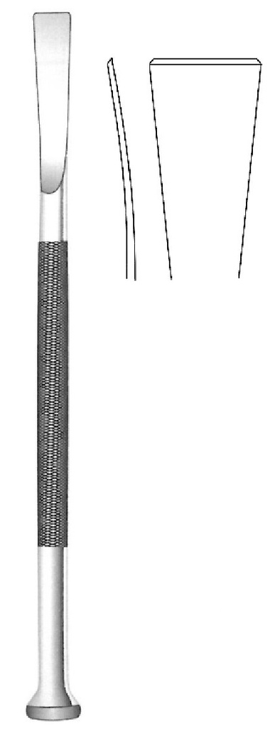 Osteótomo para hueso Steinhauser, flexible, punta = 15 mm