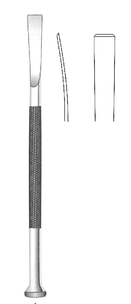 Osteótomo para hueso Steinhauser, flexible, punta = 7 mm