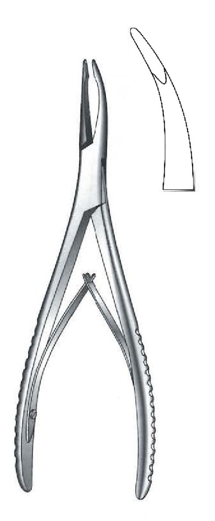 Pinza gubia para huesos de Stellbrink, curva