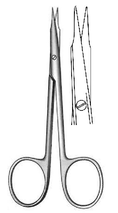 Stevens Tenotomy Scissors, declared, straight - length = 10 cm / 3-3 / 4 "