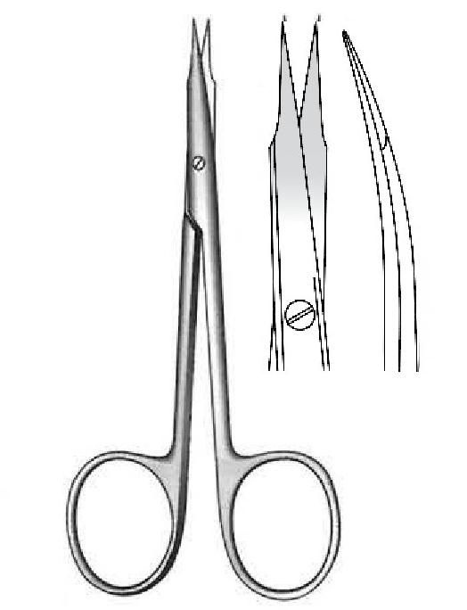 Stevens Tenotomy Scissors, sharp, curve - length = 10 cm / 3-3 / 4 "