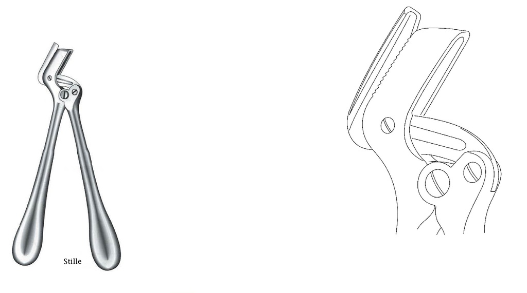 Cizalla para yeso Stille, hoja sin parte posterior reforzada - longitud = 37 cm / 14-1/2"