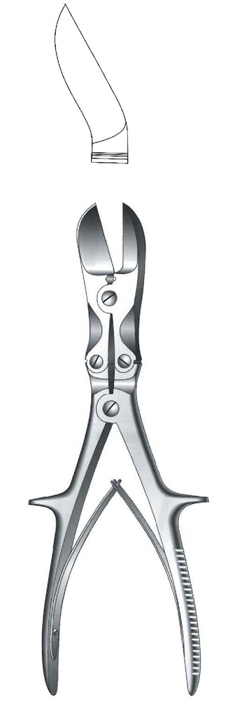 Stille-Liston bone cutting clamp, curve