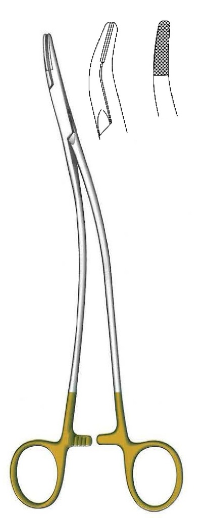 Porta agujas Stratte, izquierda, TC Gold - longitud = 23 cm / 9"