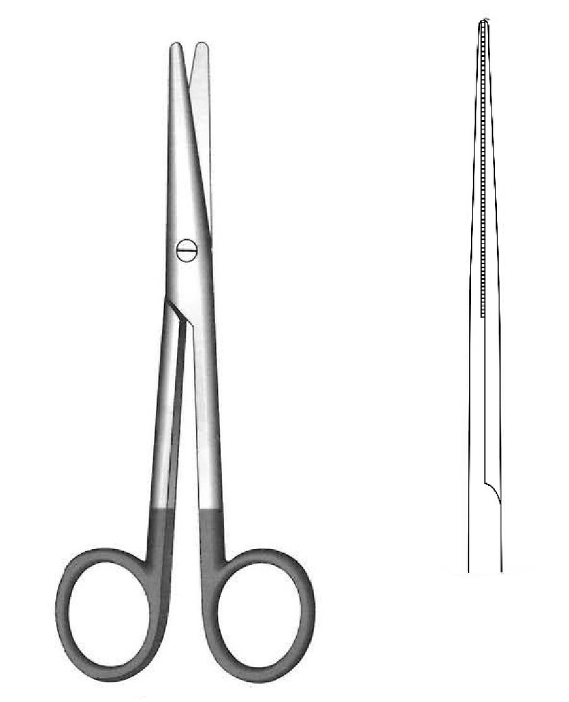 Supercut Ligature Scissors, straight, one sharp blade - length = 21 cm / 8-1/2"