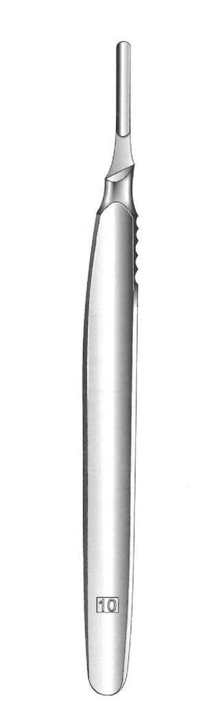 Mango de bisturí, hueco, número 10