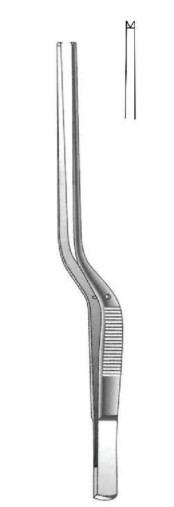Taylor dissection clamp, bayonet with dissector end, teeth = 1: 2