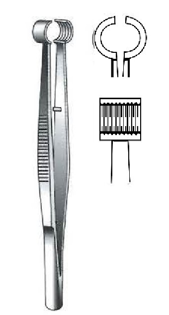 Instrumento para sujetar tendones, ancho = 1.5 mm