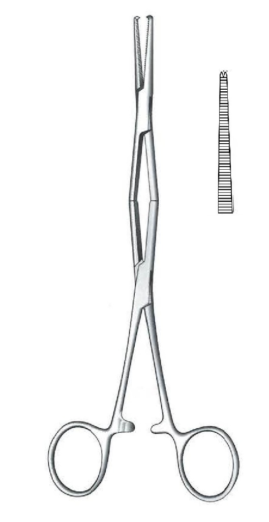 Clamp to hold tendons, straight