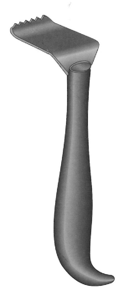 Retractor para cresta ilíaca Tessier, valva = 36 x 50 mm