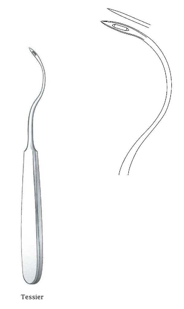 Punzones maxilares Tessier - longitud = 21 cm / 8-1/4"