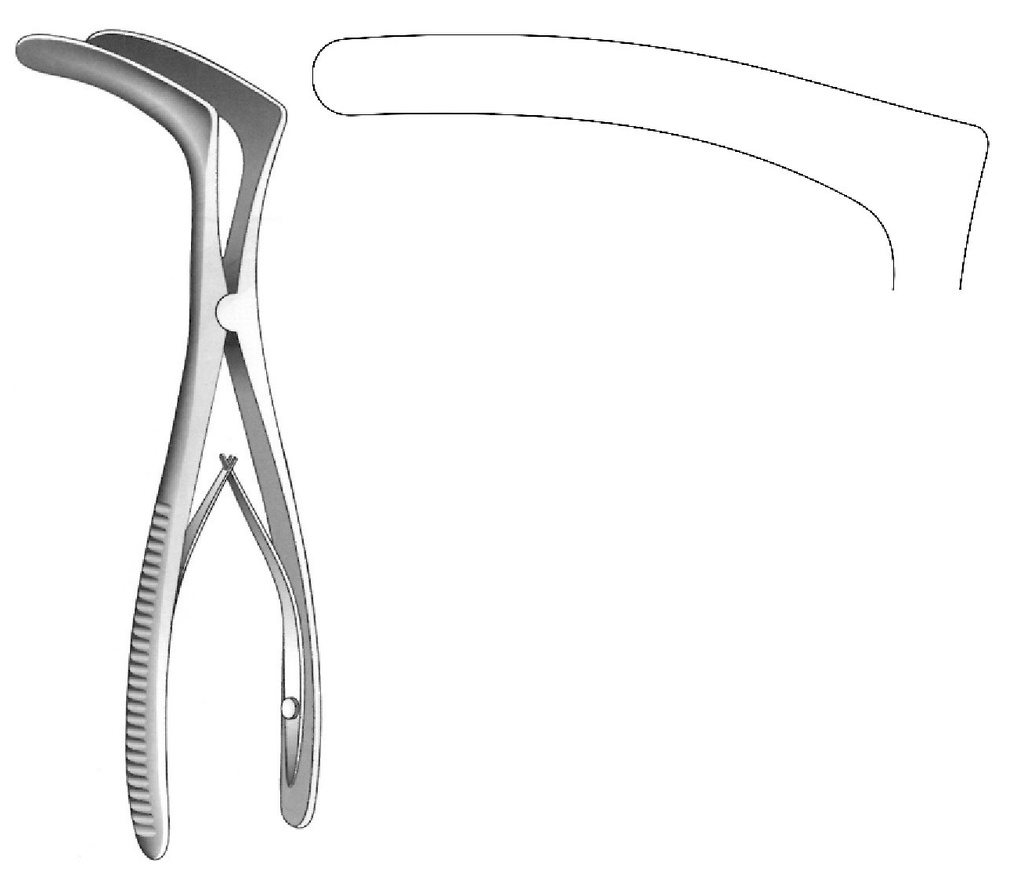 Espéculo nasal Tessier para adultos, valva = 70 x 8.5 mm