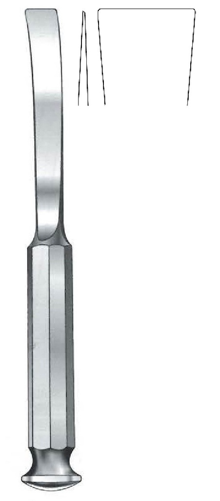 Osteótomo Tessier para toma de injertos de ilion y tibia, recta, ancho = 20 mm