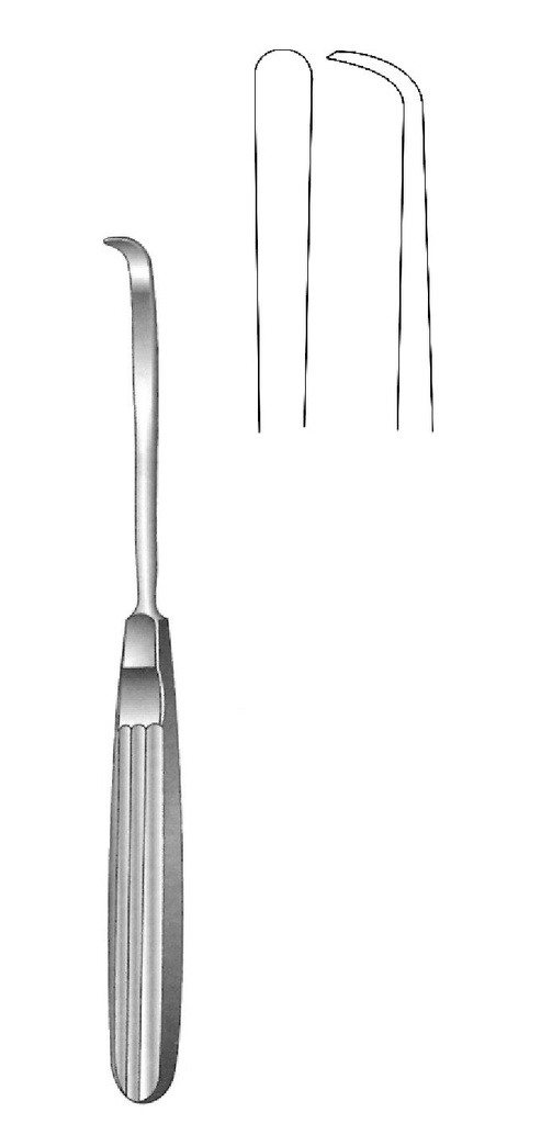 Elevador para periostio Tessier, ángulo = 60°