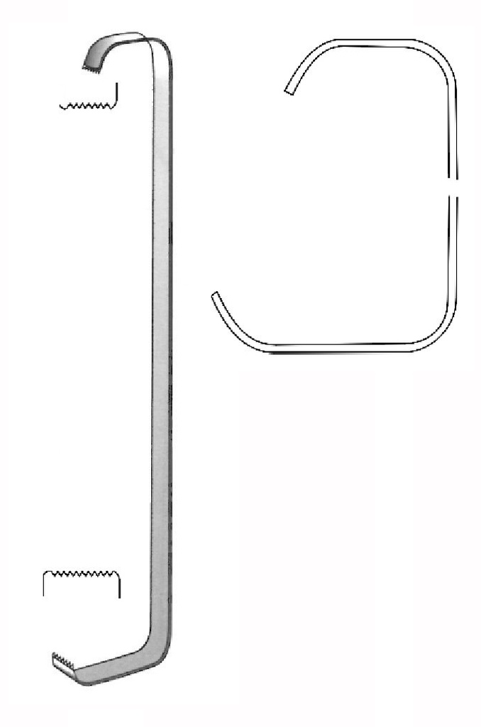 Tessier soft tissue separator, leaf = 20 x 7 mm, 30 x 10 mm