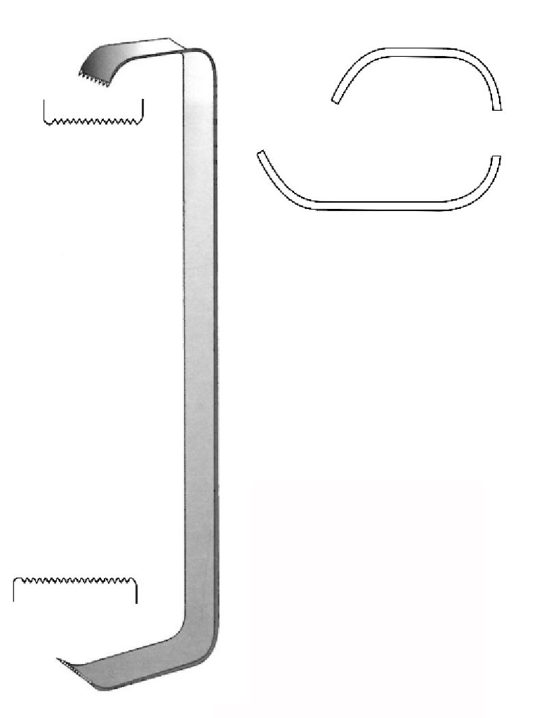 Tessier soft tissue separator, leaf = 20 x 12 mm, 30 x 16 mm