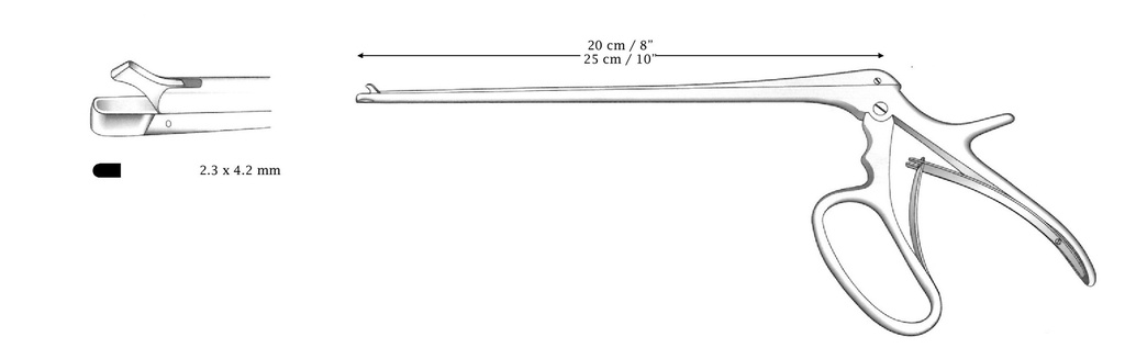 Pinza para biopsia uterina Tischler-Baby - longitud = 25 cm / 10"