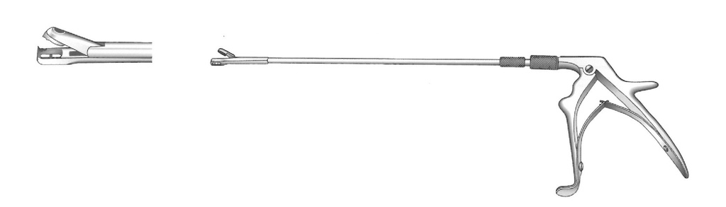 Tischler-Morgan uterine biopsy clamp, complete with handle