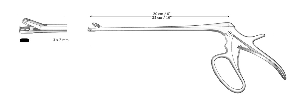 Pinza para biopsia uterina Tischler-Morgan - longitud del eje = 25 cm / 10"