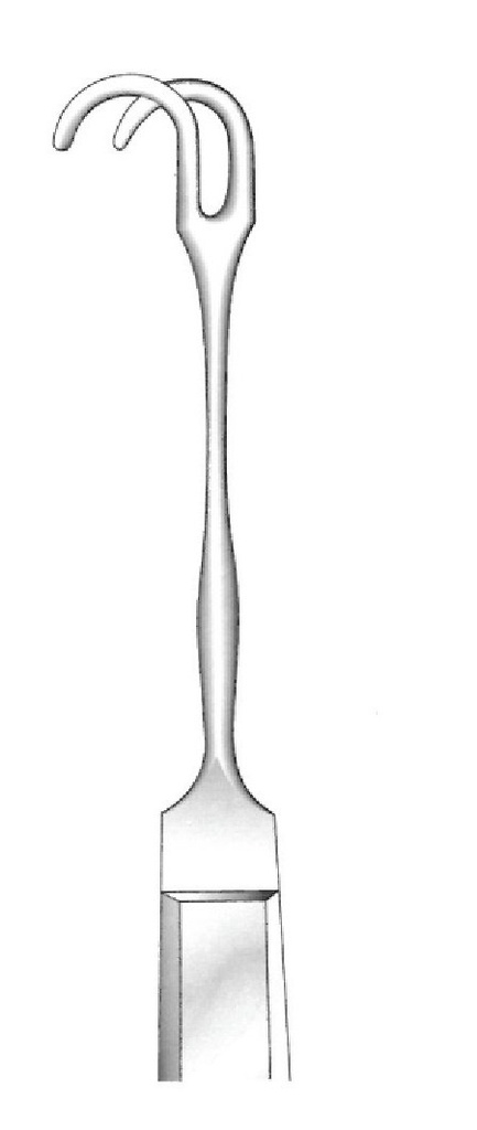 Retractor de herida traqueal, 2 puntas