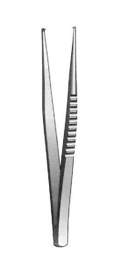 Treves dissection clamp, teeth = 2: 3 - length = 12.5 cm / 5 "
